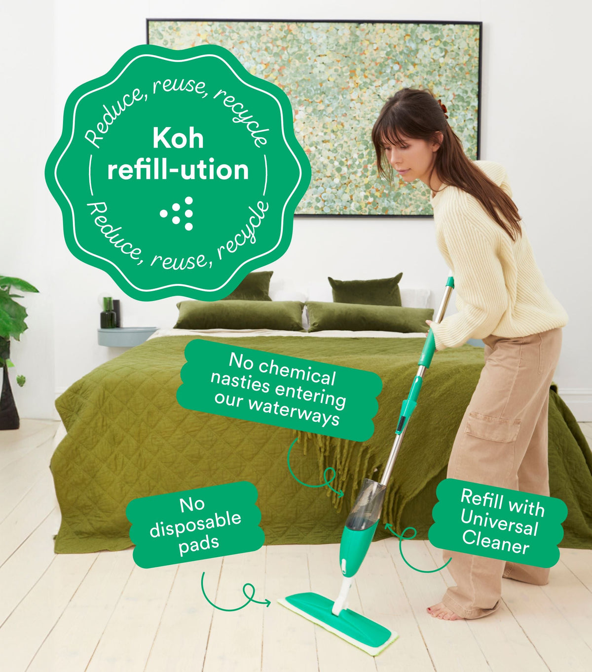 Spray Mop & 5 Pads (Discounted Price)